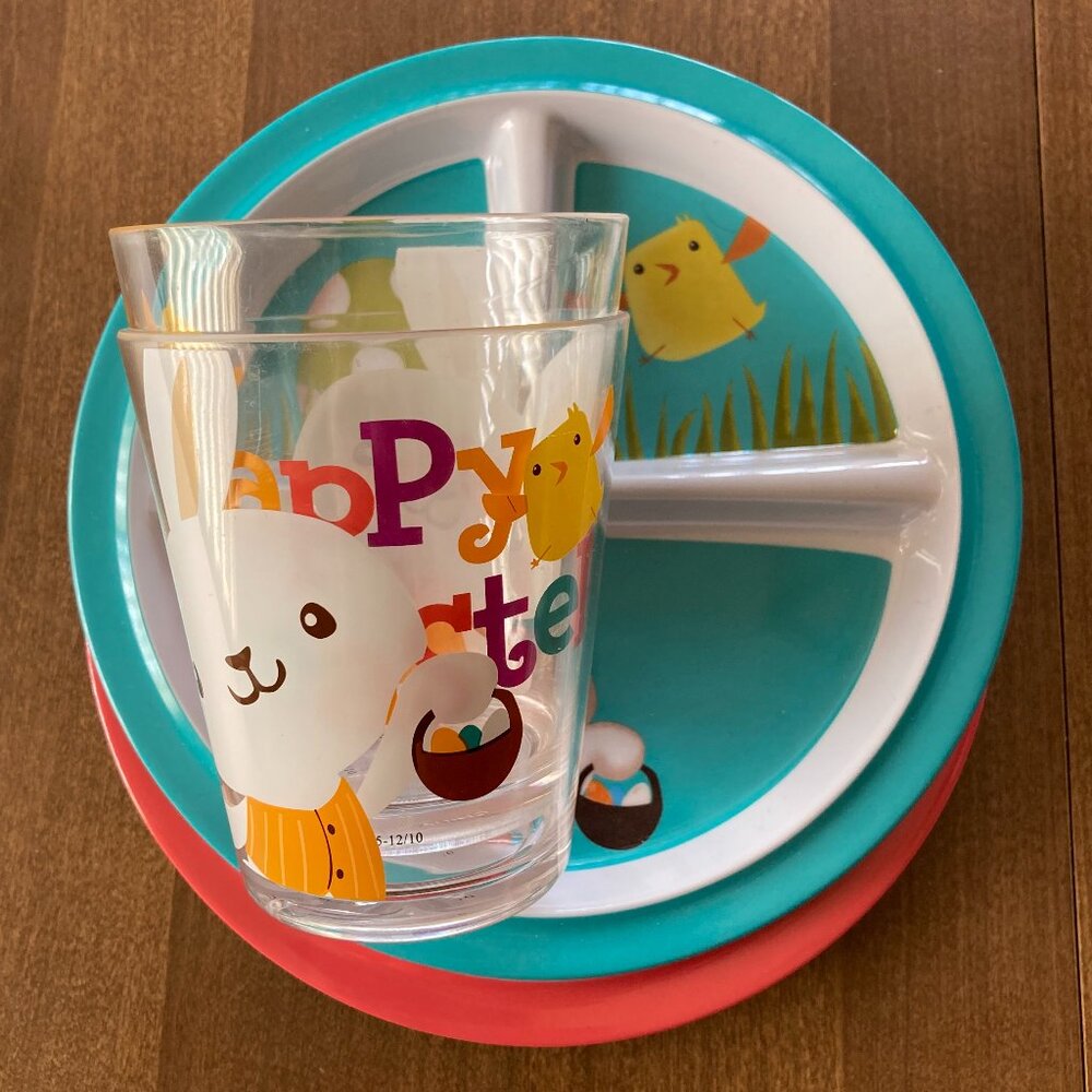 Kids Easter Tray and Cup Set